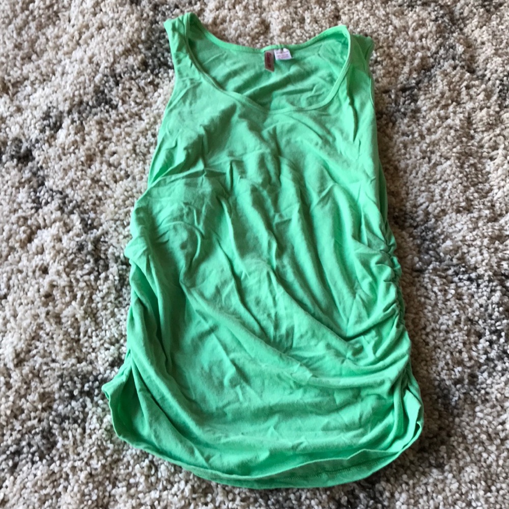 Green Maternity tank top